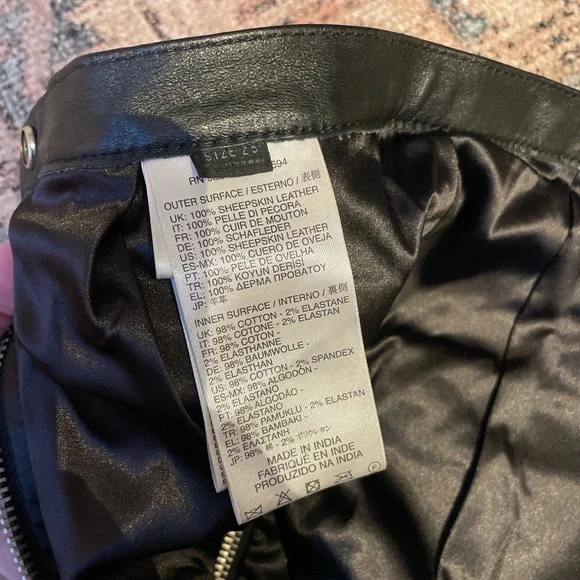Diesel Y2K black leather miniskirt